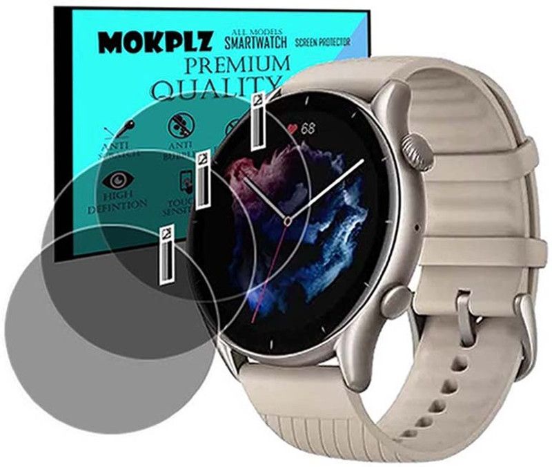 MOKPLZ Screen Guard for AMAZFIT GTR MINI SMARTWATCH  (Pack of 3)