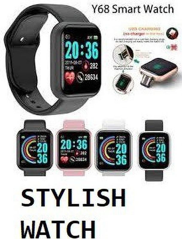 Y2H Enterprises A488_D20 LATEST FITNESS TRAVKER SMART WATCH BLACK ONLY (PACK OF 1) LATEST Smartwatch  (Black Strap, free)