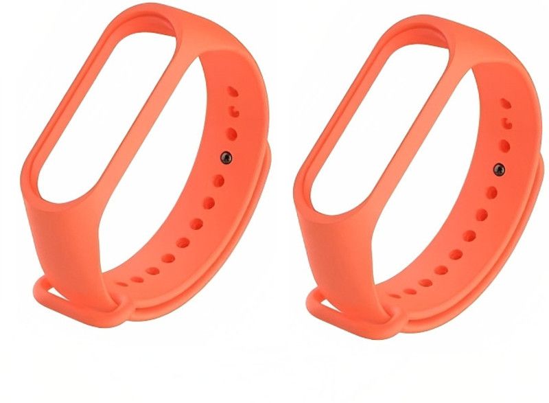 HBNS M3 & M4 Wristband Straps Device Not Included Pack Of 2 Smart Band Strap  (Orange)