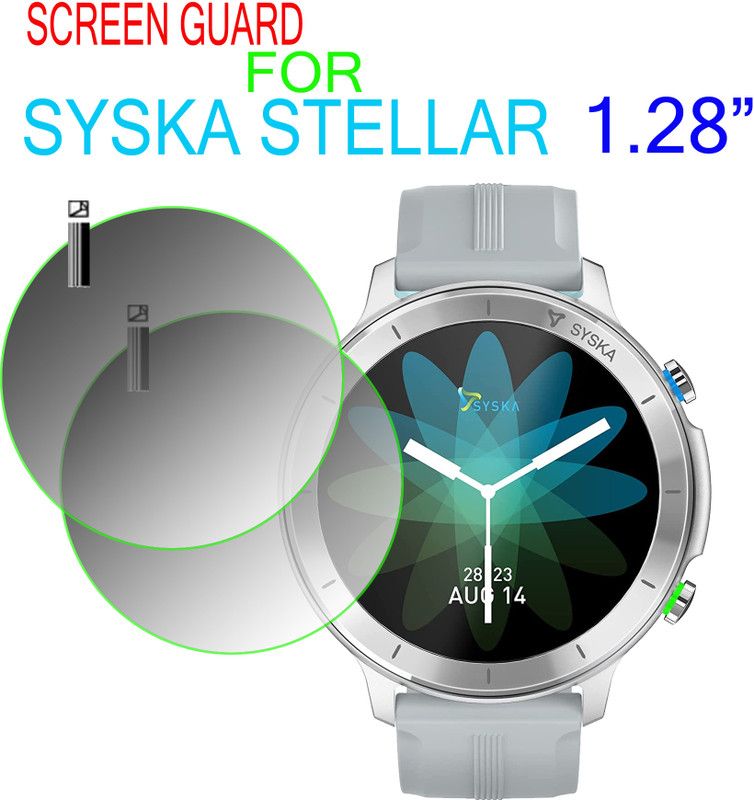 EJZATI Screen Guard for SYSKA Stellar 1.28 SMART WATCH  (Pack of 2)