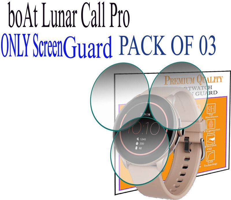 daffin Screen Guard for boAt Lunar Call Pro  (Pack of 3)