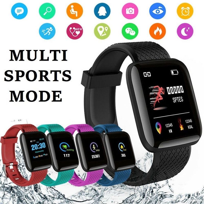 Stybits VI132_ID116 Digital Fitness Tracking, Step Count Smart Watch Black(Pack of 1) Smartwatch  (Black Strap, Free)
