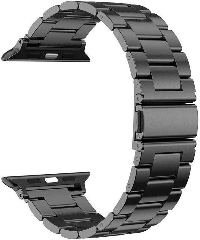 RS Collections Apple Watch Band (42 / 44 MM) Smart Watch Strap  (Black)