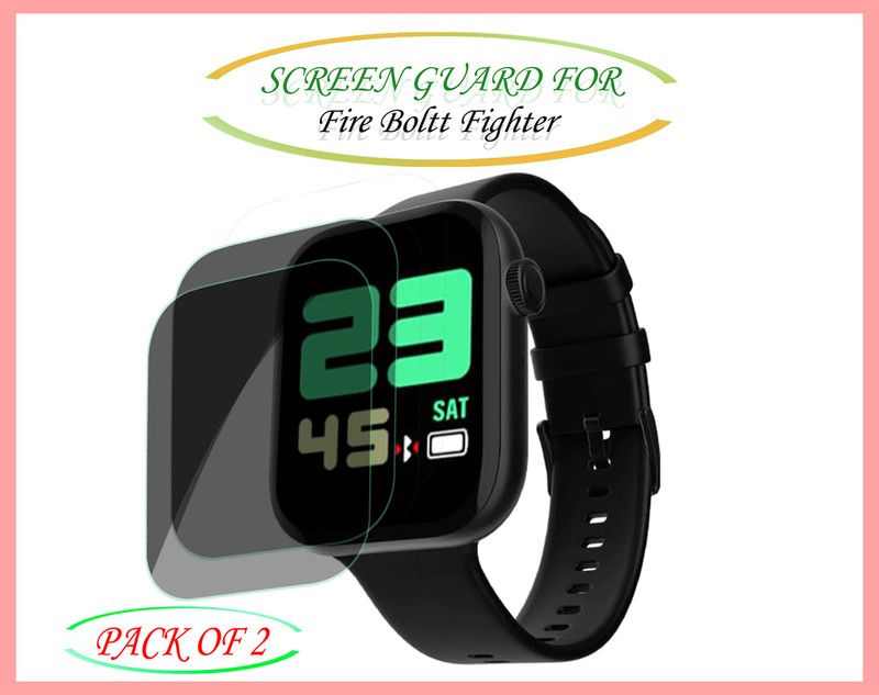 slwax Screen Guard for Fire Boltt Fighter Smartwatch  (Pack of 2)