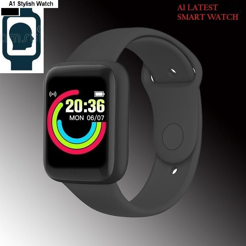 BYMAYA -MA_NOV-Y68_361 Smartwatch  (Black Strap, Free)