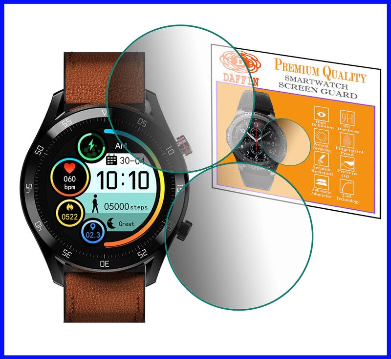 daffin Screen Guard for Gionee STYLFIT GSW8 Smartwatch  (Pack of 2)
