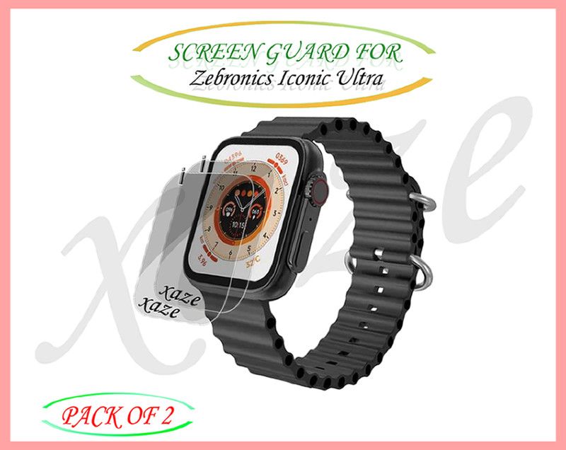 XAZE Screen Guard for Zebronics Iconic Ultra Smartwatch  (Pack of 2)