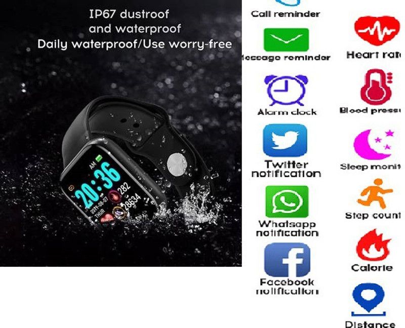 Y2H Enterprises A77_Y68 PRO SMART WATCH multi sports black color (pack of 1) Smartwatch  (Black Strap, FREE)