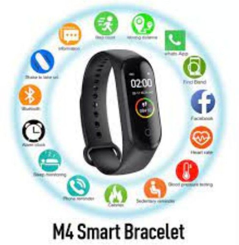 SYARA DBC_120F_M4 Smart band  (Black Strap, Size : Free Size)
