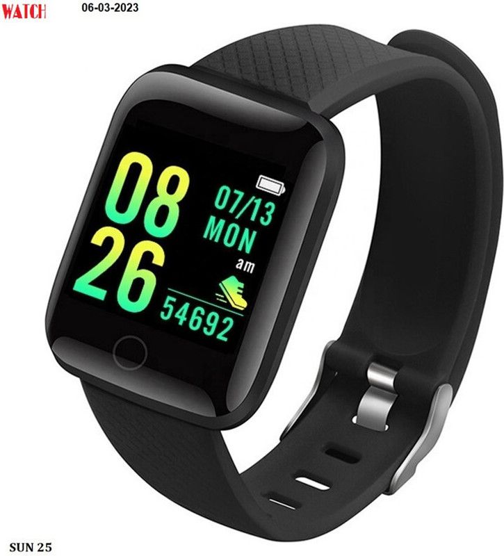 Bashaam S2929 ID116- LATEST FITNESS TRACKER MULTI FACES SMART WATCHBLACK(PACK OF 1) Smartwatch  (Black Strap, Free)