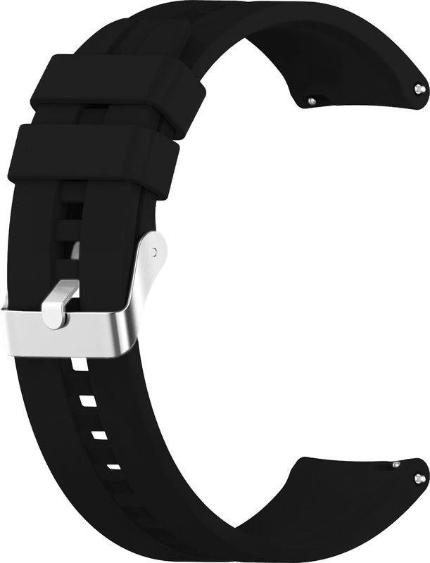 ACM Watch Strap Silicone Hook for Garmin Forerunner 55 Smartwatch Belt Black Smart Watch Strap  (Black)
