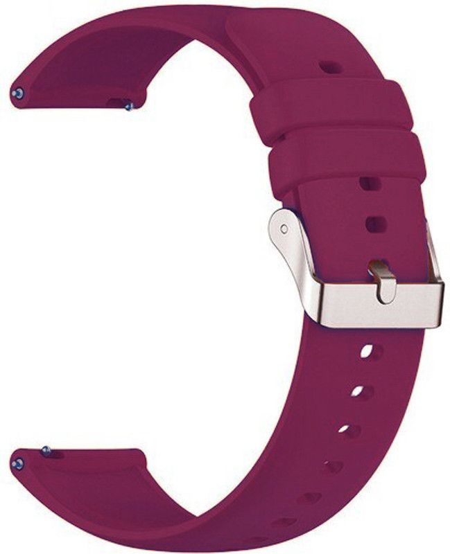 Melfo Flexible Rubber Strap Compatible with Zebronics Iconic Lite Smart Watch Strap  (Red, Brown)
