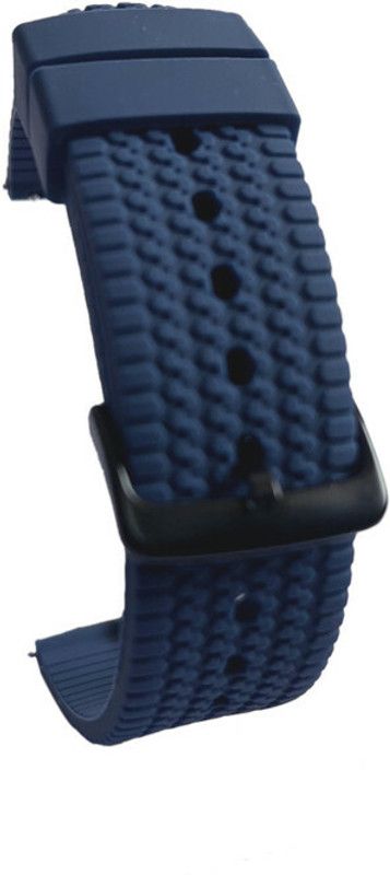 Melfo Textured Rubber Strap Compatible with Boat Watch Zenit Smart Watch Strap  (Blue)