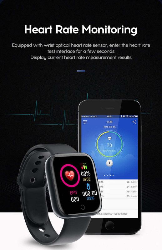 ENMORA D20 SMART WATCH BLACK H11 Smartwatch  (Black Strap, FREE SIZE)