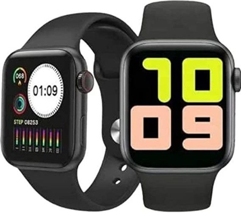 ALPHATROZ T-500 Smart Watch LED Smartwatch  (Black Strap, Free)