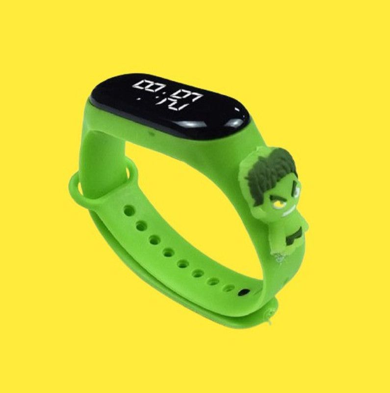 Lastpoint Smart Band Hulk Character Look  (Green Strap, Size : FREE)