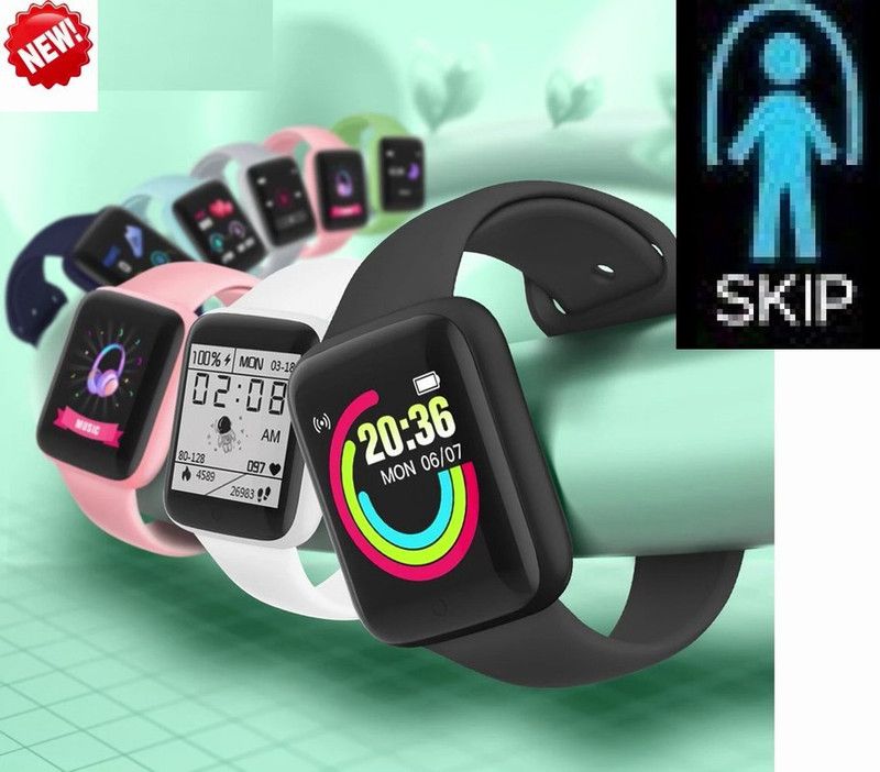 Y2H Enterprises D401(D20) LATEST FITNESS TRACKER STEP COUNT SMART WATCDBLACK(PACK OF 1) Smartwatch  (Black Strap, free)