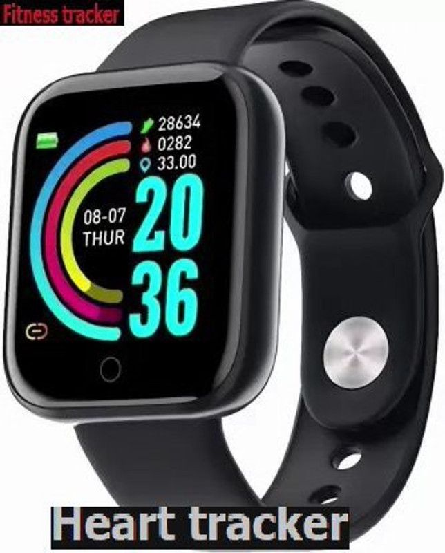 jorugo S614 (D20) PRO MULTI SPORTS HEART RATE SMART WATCH BLACK(PACK OF 1) Smartwatch  (Black Strap, free)