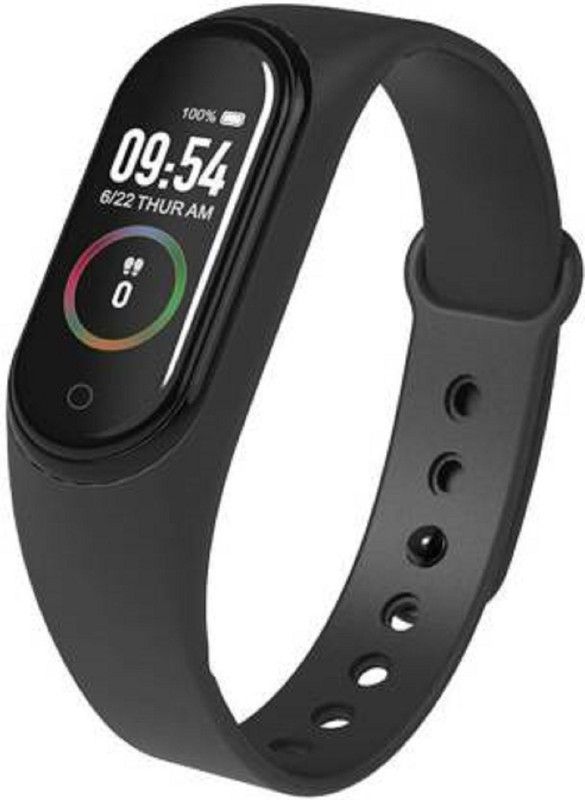 BRTRTFIT m4 smart band watch  (Black Strap, Size : FREE)