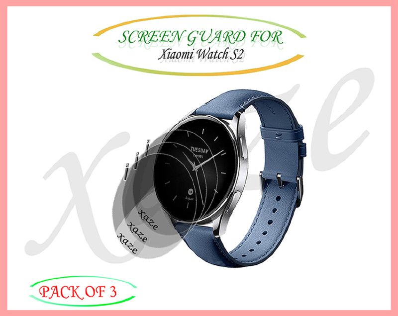 XAZE Screen Guard for Xiaomi Watch S2 Smartwatch  (Pack of 3)