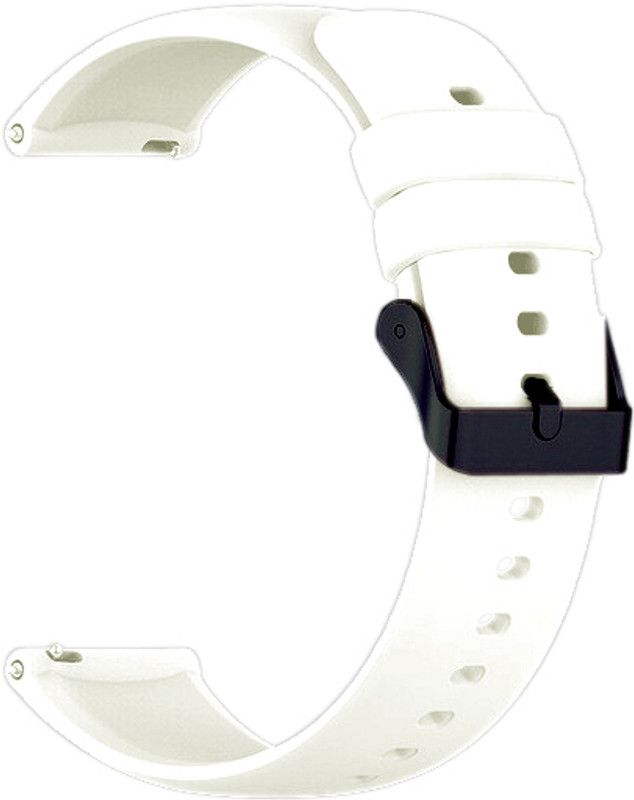 Melfo Black Clip Rubber Strap Compatible with Fire Boltt Apollo Smart Watch Strap  (White)