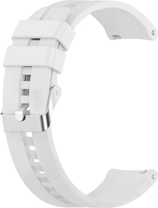 ACM Watch Strap Silicone Hook for Xiaomi Mi Watch Revolve Active Smartwatch White Smart Watch Strap  (White)