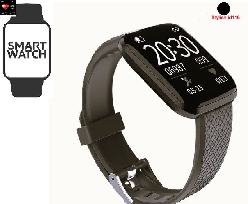 BYMAYA A2904 ID116_ADVANCE ACTIVITY TRACKER MULTI FACES SMART WATCH (PACK OF 1) Smartwatch  (Black Strap, Free)