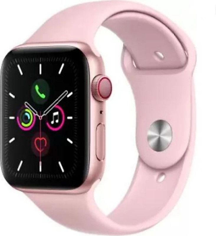 HK Gauri Singari T500 Smart Watch With Call Function And WhatsApp and facebook Smartwatch  (Pink Strap, Free)