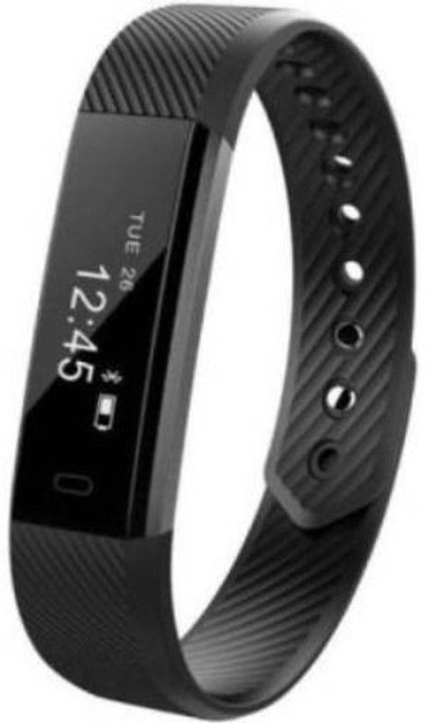 GUGGU HQC_204HD 115 Fitness band  (Black Strap, Size : Free Size)