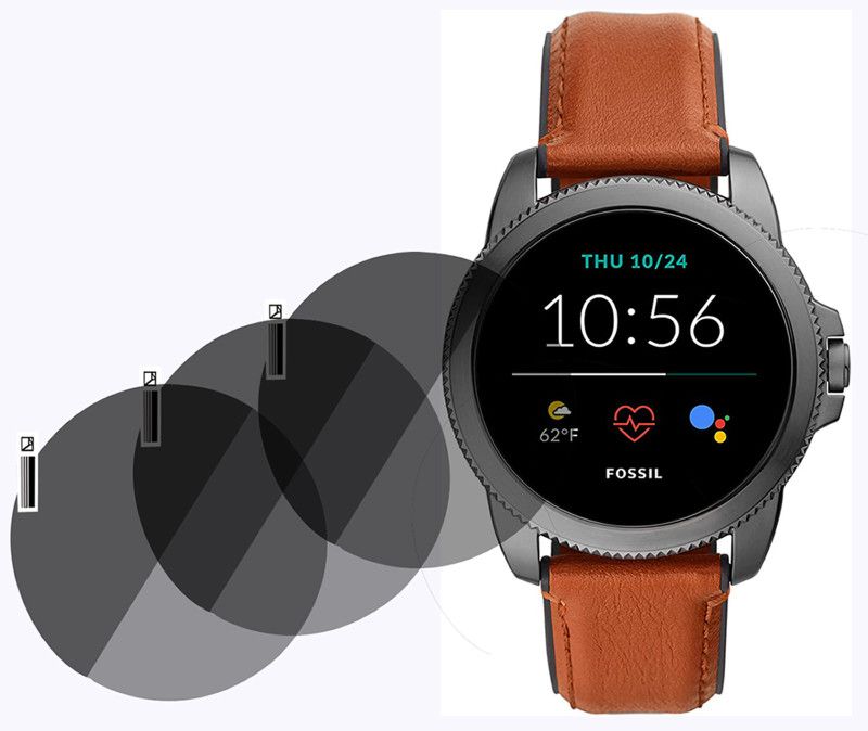 xzote Screen Guard for Fossil Gen 5E (44mm) Smartwatch  (Pack of 3)