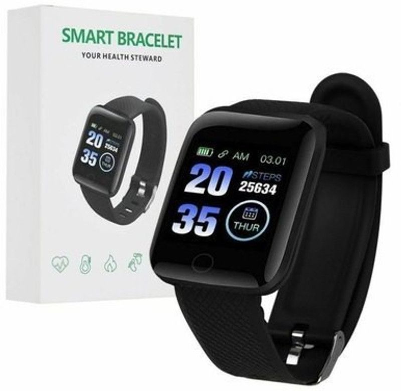 Auratic Auratic iD116 Smartwatch Smartwatch  (Black Strap, Free Size)