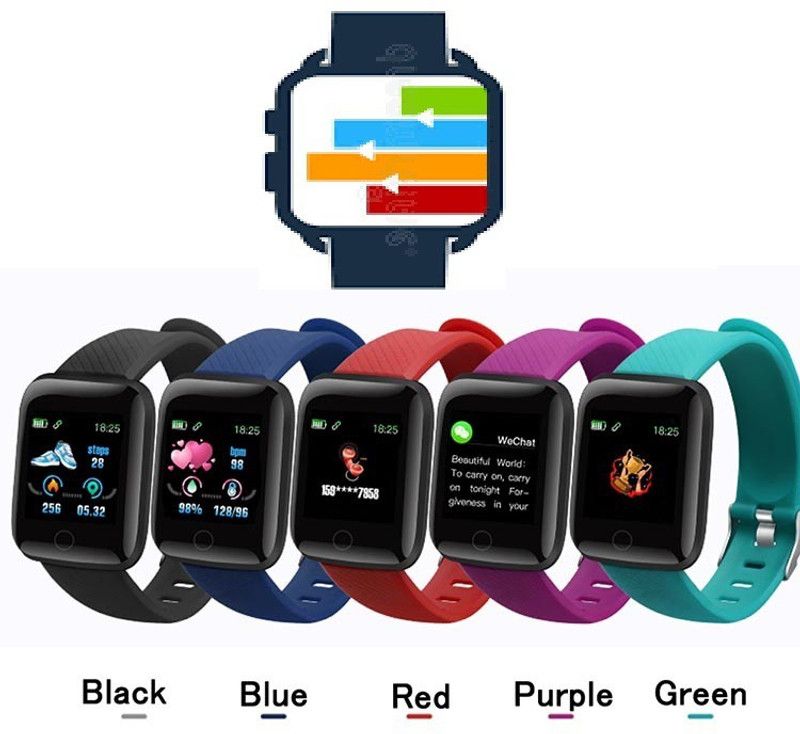 Ykarn Trades AW142/ ID116 PRO MULTI FACES SLEEP TRACKER BLUETOOTH SMART WATCH(PACK OF 1) Smartwatch  (Black Strap, free)
