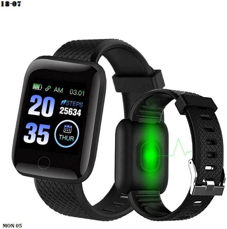 jorugo A143(ID116) MULTI SPORTS STEP COUNT SMART WATCH(PACK OF 1)(PACK OF 1) Smartwatch  (Black Strap, free)