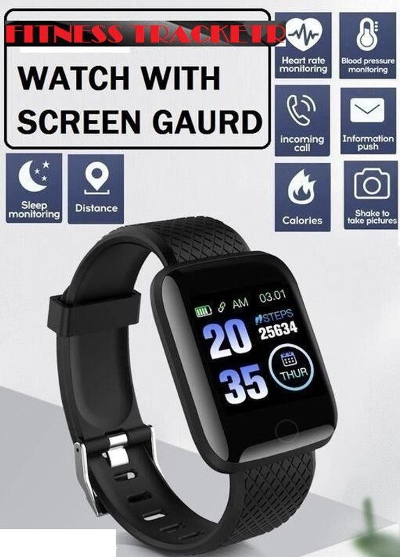Bydye A525(ID116) LATEST MULTI SPORTS BLUETOOTH SMART WATCH BLACK( PACK OF 1) Smartwatch  (Black Strap, free)