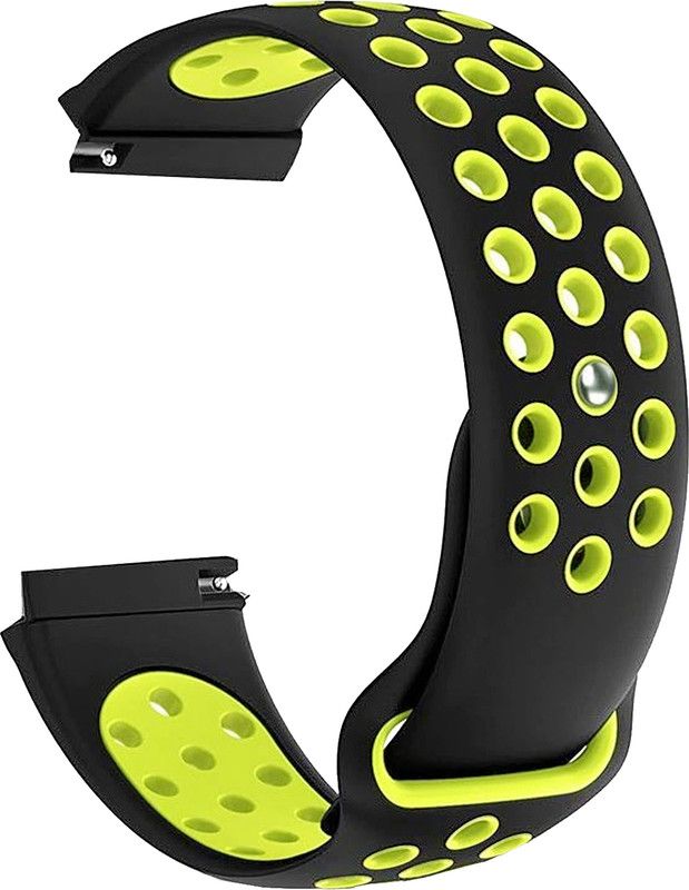 ACM Watch Strap Silicone for Hammer Pro Pulse Smartwatch Belt Black & Green Smart Watch Strap  (Mullti Color)