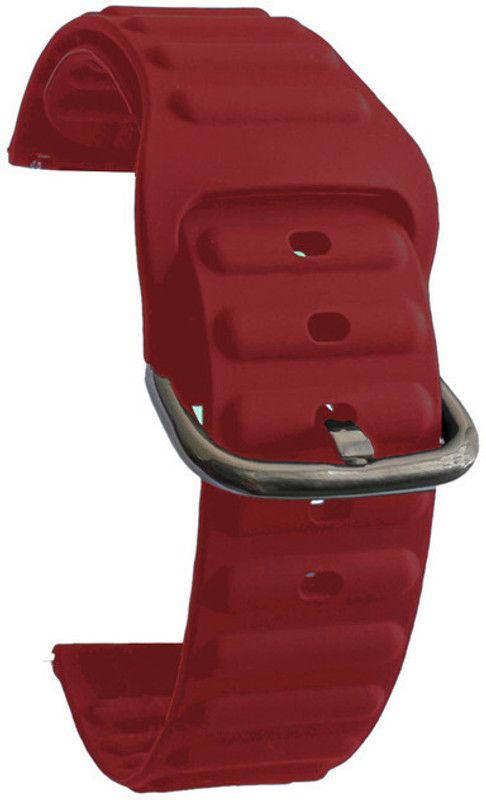 Melfo Rubber Strap Compatible with Hammer Pulse 2.0 Smart Watch Strap  (Red, Brown)
