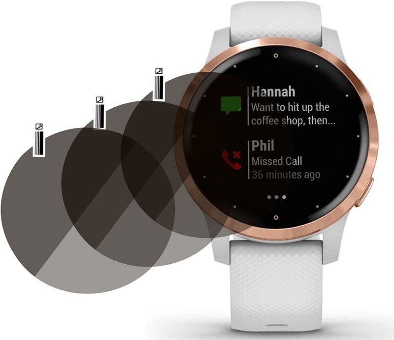 xzote Screen Guard for Garmin Vivoactive 4 SMARTWATCH  (Pack of 3)