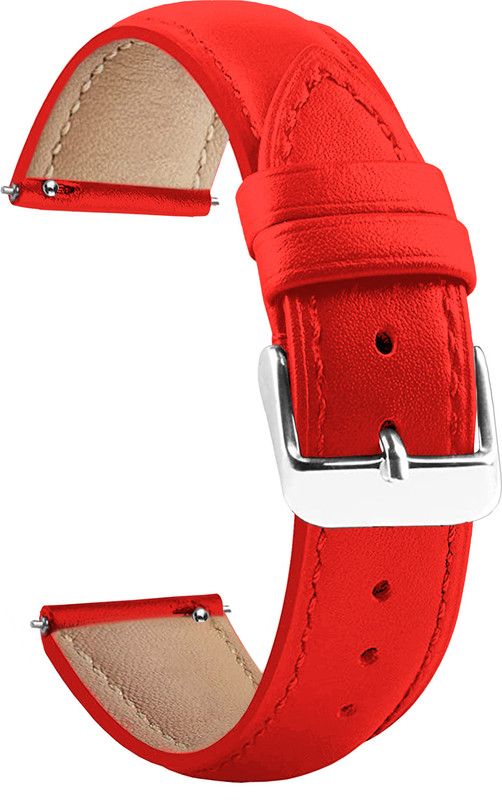 ACM Watch Strap Leather Belt for Samsung Galaxy Watch 46mm Smartwatch Band Red Smart Watch Strap  (Red)