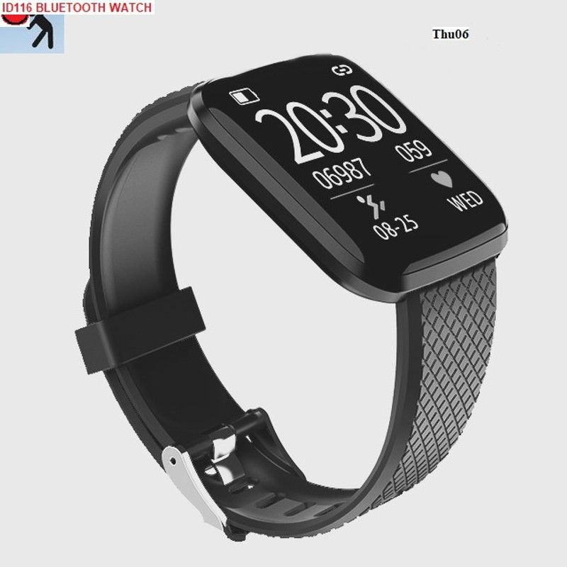 YORBAX S788 ID116_PLUS FITNESS TRACKER BLUETOOTH SMART WATCH BLACK(PACK OF 1) Smartwatch  (Black Strap, Free)