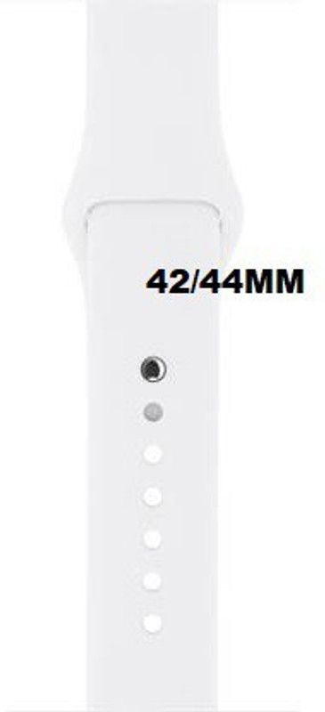 BEESURE Watch Strap Silicone Belt 44mm Compatible with All Watch Smartwatch -48 Smart Band Strap  (White)