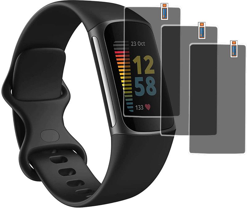 QZXCEON Screen Guard for Fitbit Charge 5 Advanced SMARTWATCH SCREEN  (Pack of 3)