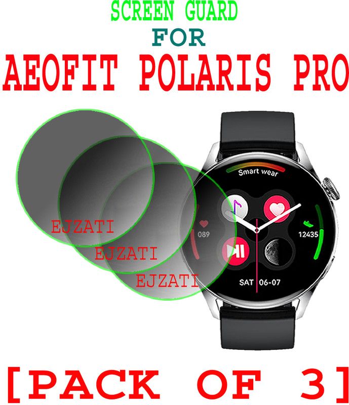 EJZATI Screen Guard for AEOFIT POLARIS PRO SMARTWATCH  (Pack of 3)