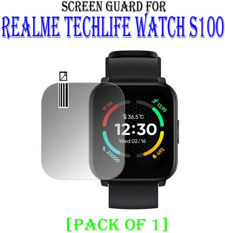 YCHROZE Tempered Glass Guard for Realme Techlife Watch S100  (Pack of 1)