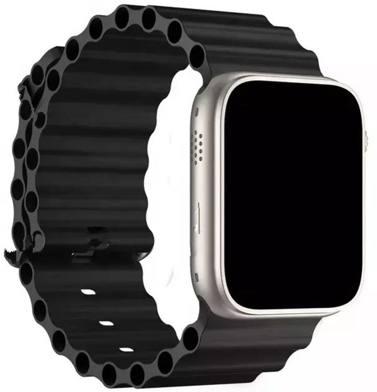ASTOUND TW8 Ultra Smart Watch With Big Screen For Men Women, Wireless Charging Smartwatch  (Black Strap, Free Size)