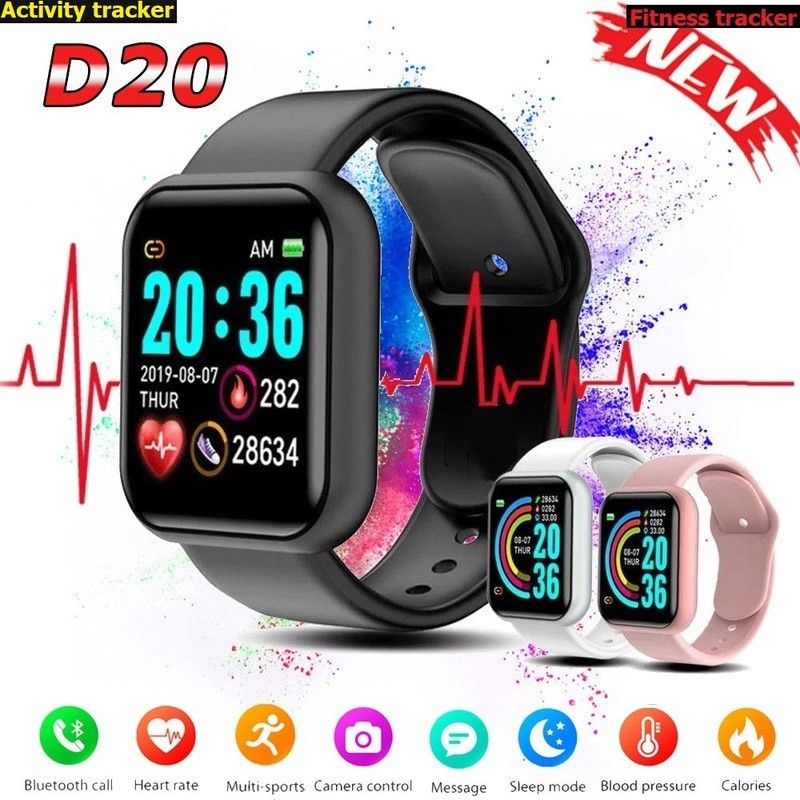 Jocoto S582 (D20) ADVANCE MULT FACES HEART RATE SMART WATCH BLACK(PACK OF 1) Smartwatch  (Black Strap, free)