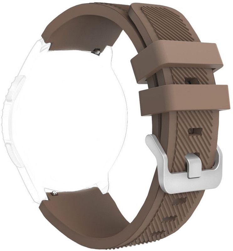 CellFAther Sports Silicone Classic Bracelet Watch Band for Samsung Gear S3 Frontier / S3 Classic Band 22mm( Watch Not Including ) Coffee Smart Watch Strap  (Brown)