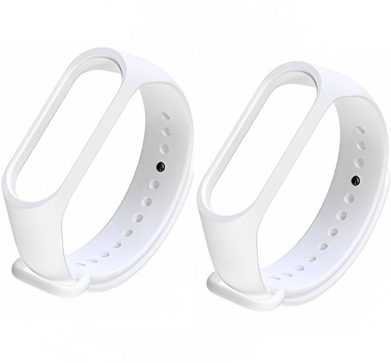 HBNS M3 & M4 Wristband Straps Device Not Included Pack Of 2 Smart Band Strap  (White)