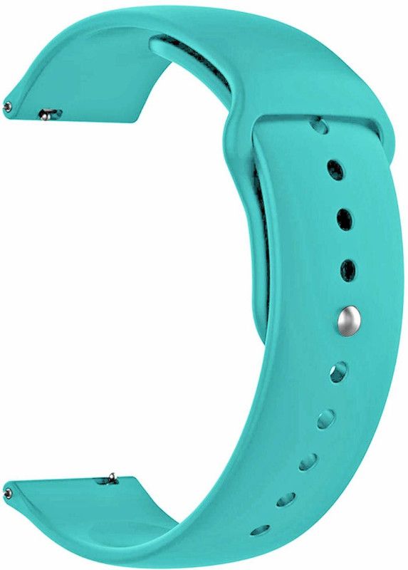 AOnes 20mm Silicone Belt Watch Strap Compatible for Zebronics 3220ch Smart Watch Strap  (Blue)