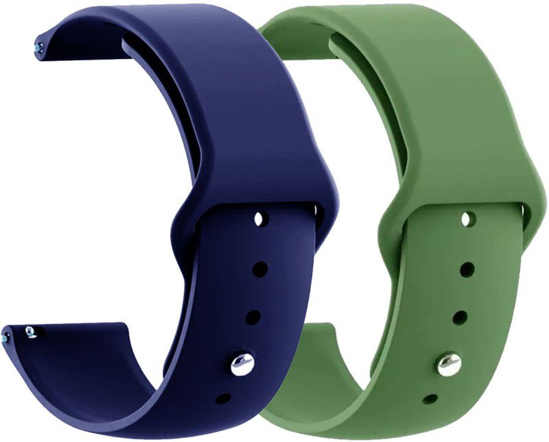 AOnes Pack of 2 Silicone Belt Watch Strap for Sens Edyson 3 Smart Watch Strap  (Blue, Green)