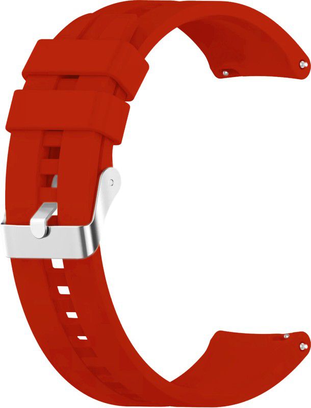 ACM Watch Strap Silicone Hook for Garmin Forerunner 55 Smartwatch Belt Red Smart Watch Strap  (Red)